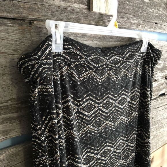 plus size 1X Fold over waistband, maxi skirt - Picture 2 of 4